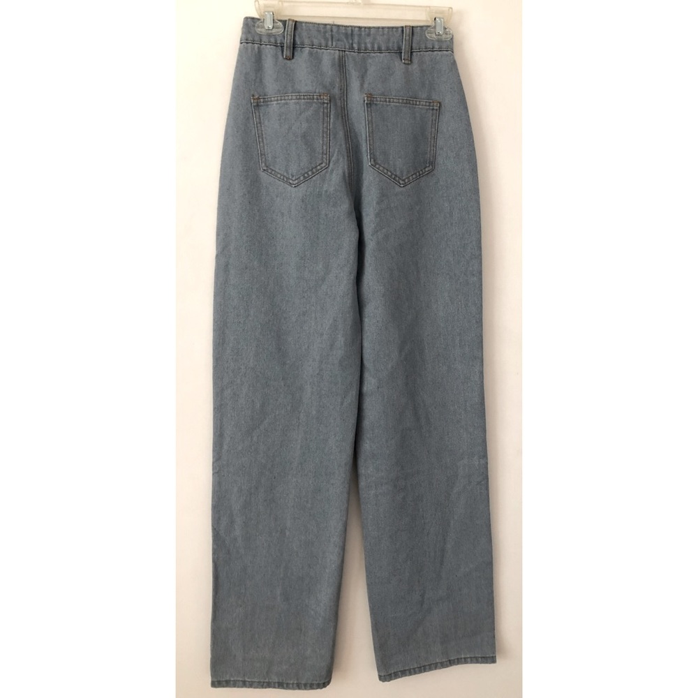 Princess Polly Rosalie Straight Leg Slit Jeans 4 - Picture 9 of 9